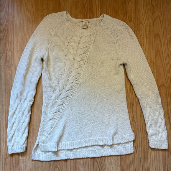 Sundance White Cable Knit Sweater Size XS Merino Wool Blend - Picture 1 of 4